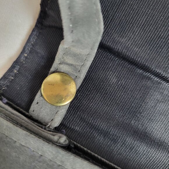 Vtg Faux Suede Crossbody shoulder bag detachable handle alligator print purse - Picture 7 of 9